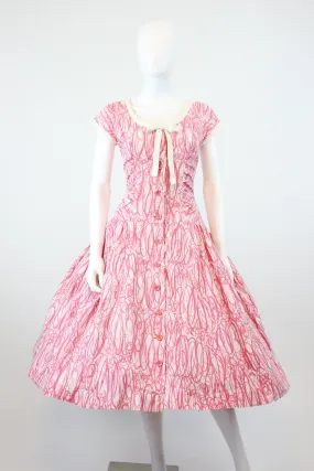 1950s Pat Hartley swirl dress small | new spring summer