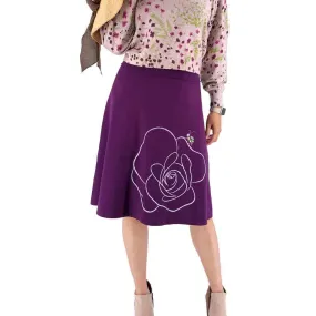 (20% Off) Skirt - Rose and Bug - Purple (Juniors S -3X) by Zoe's Lollipop