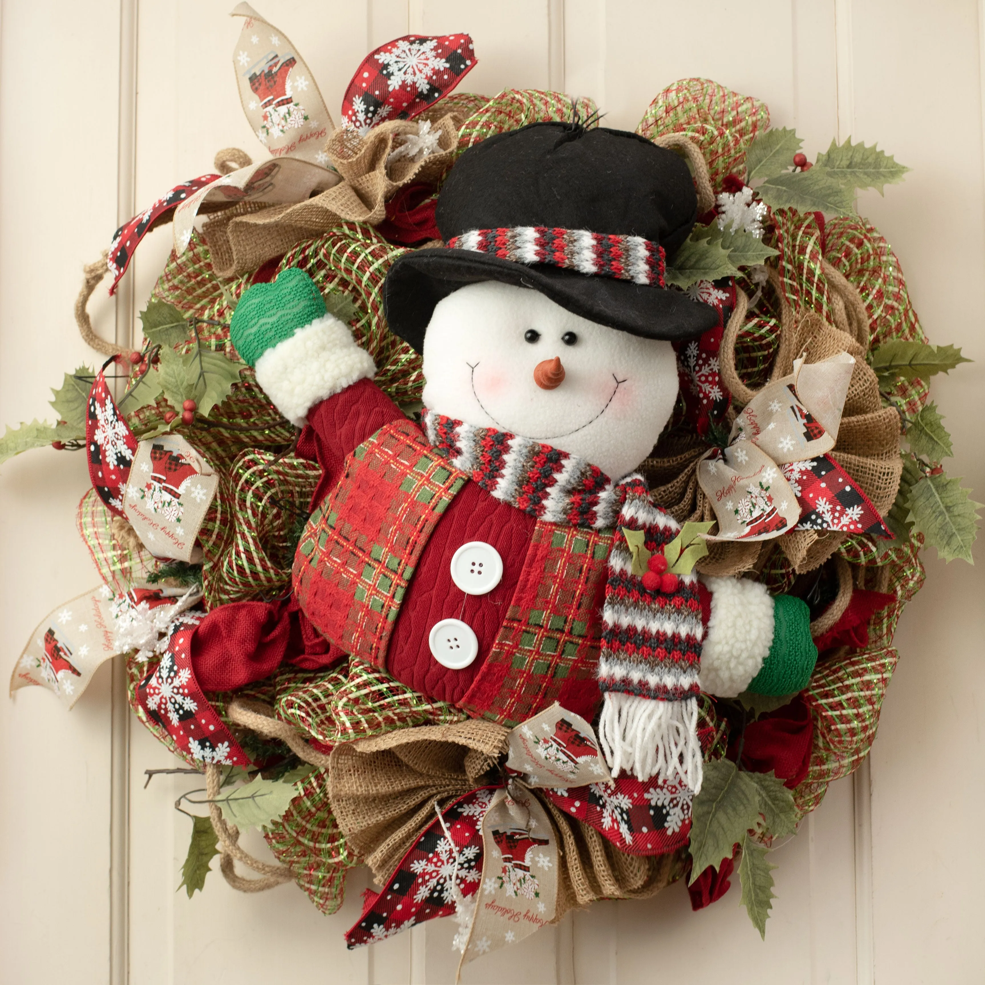 20" Snowman Wreath Accent