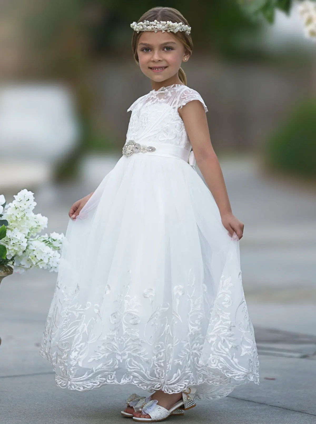 Abundant Grace Crystal Sash Communion Gown