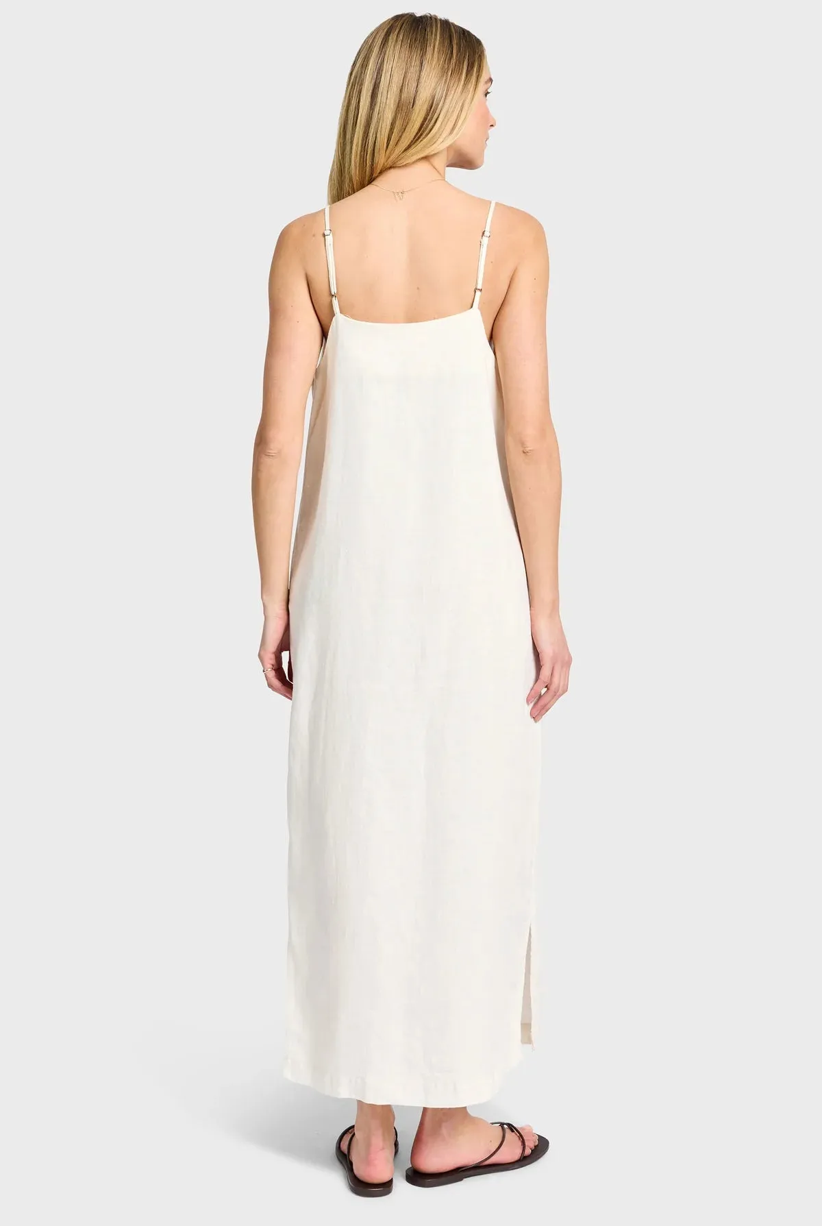 ACADEMY BRAND - Essential Linen Slip Dress - Light Almond