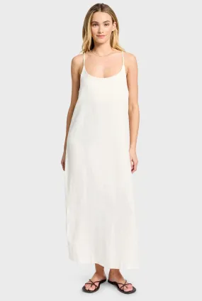 ACADEMY BRAND - Essential Linen Slip Dress - Light Almond