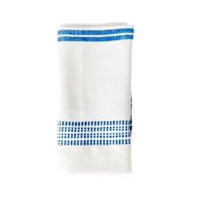 Aden Napkins in Natural and Blue, Set of 4