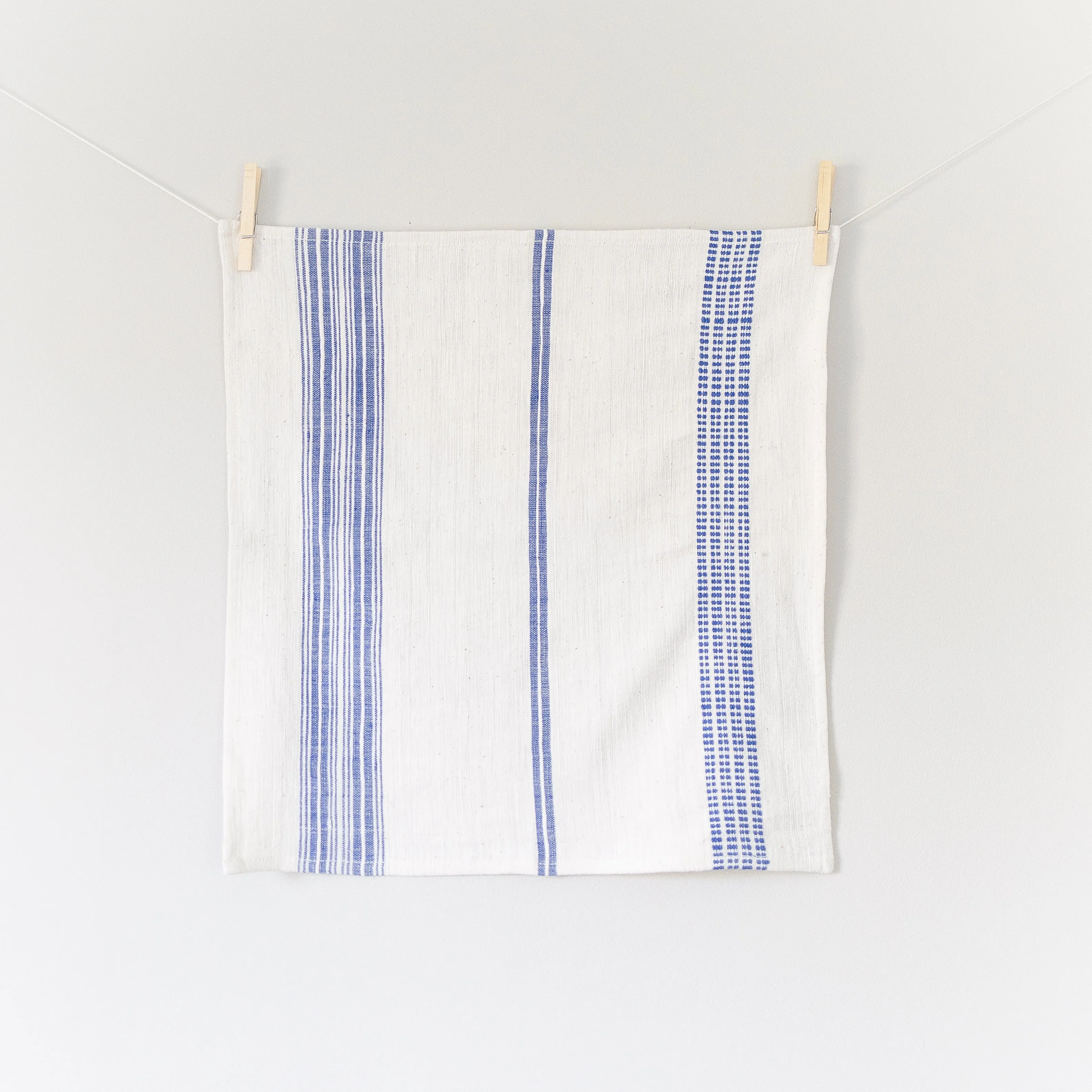 Aden Napkins in Natural and Blue, Set of 4