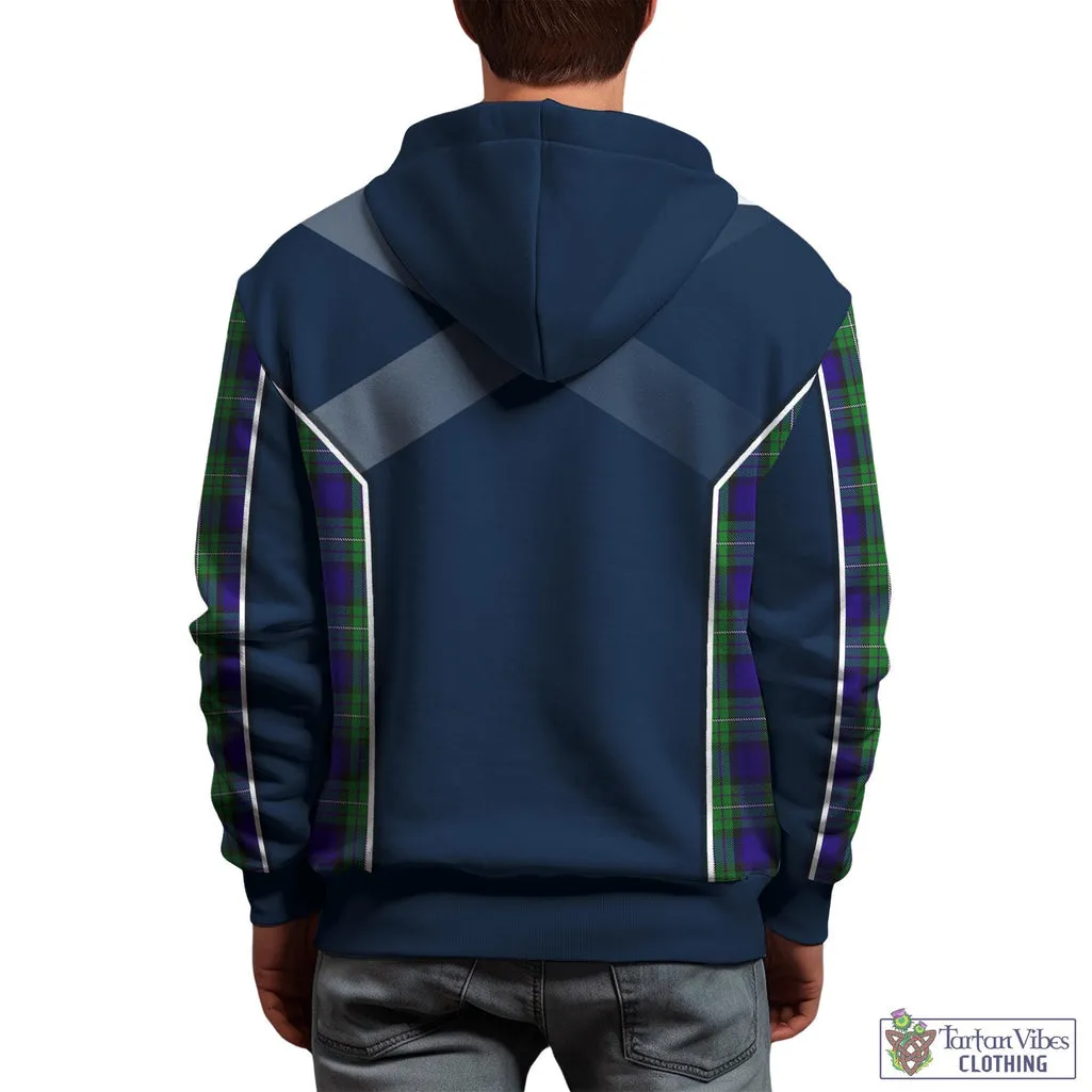 Alexander Tartan Hoodie with Family Crest and Scottish Thistle Vibes Sport Style