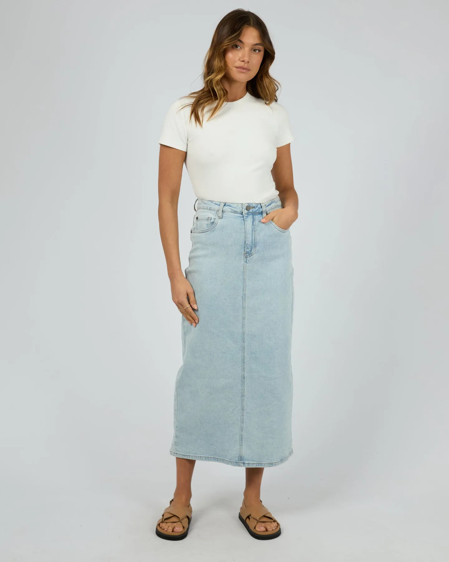 All About Eve Ray Comfort Maxi Skirt - Bleach