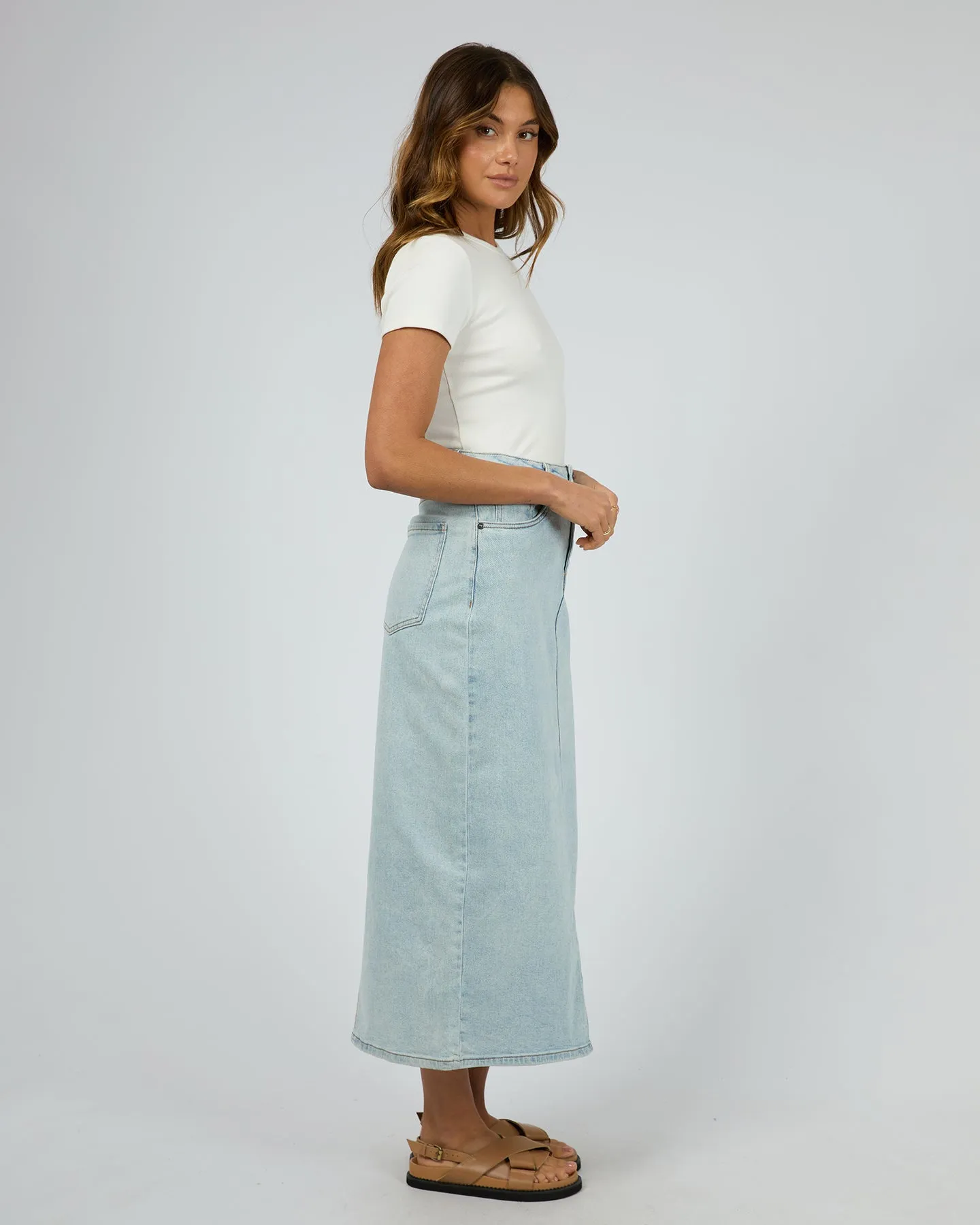 All About Eve Ray Comfort Maxi Skirt - Bleach