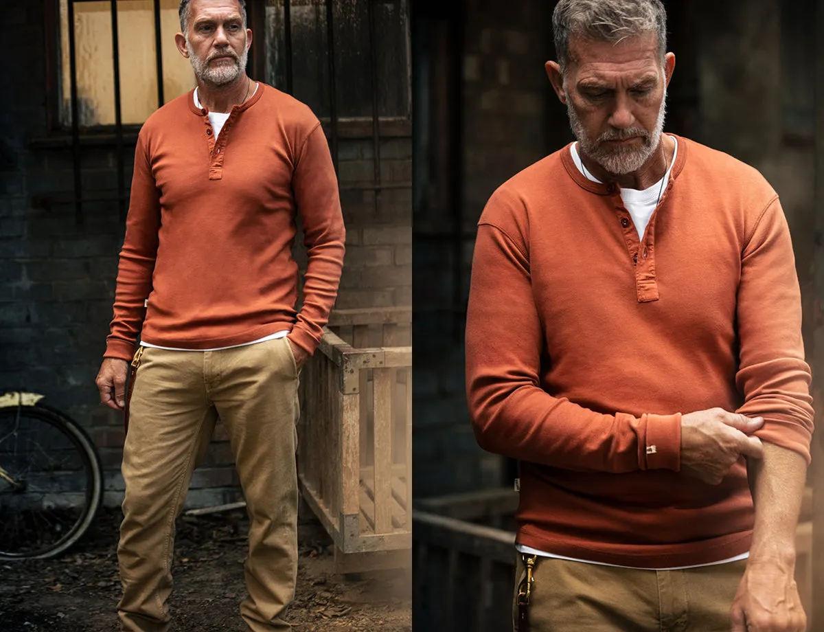 &SONS The New Elder Henley Shirt Auburn