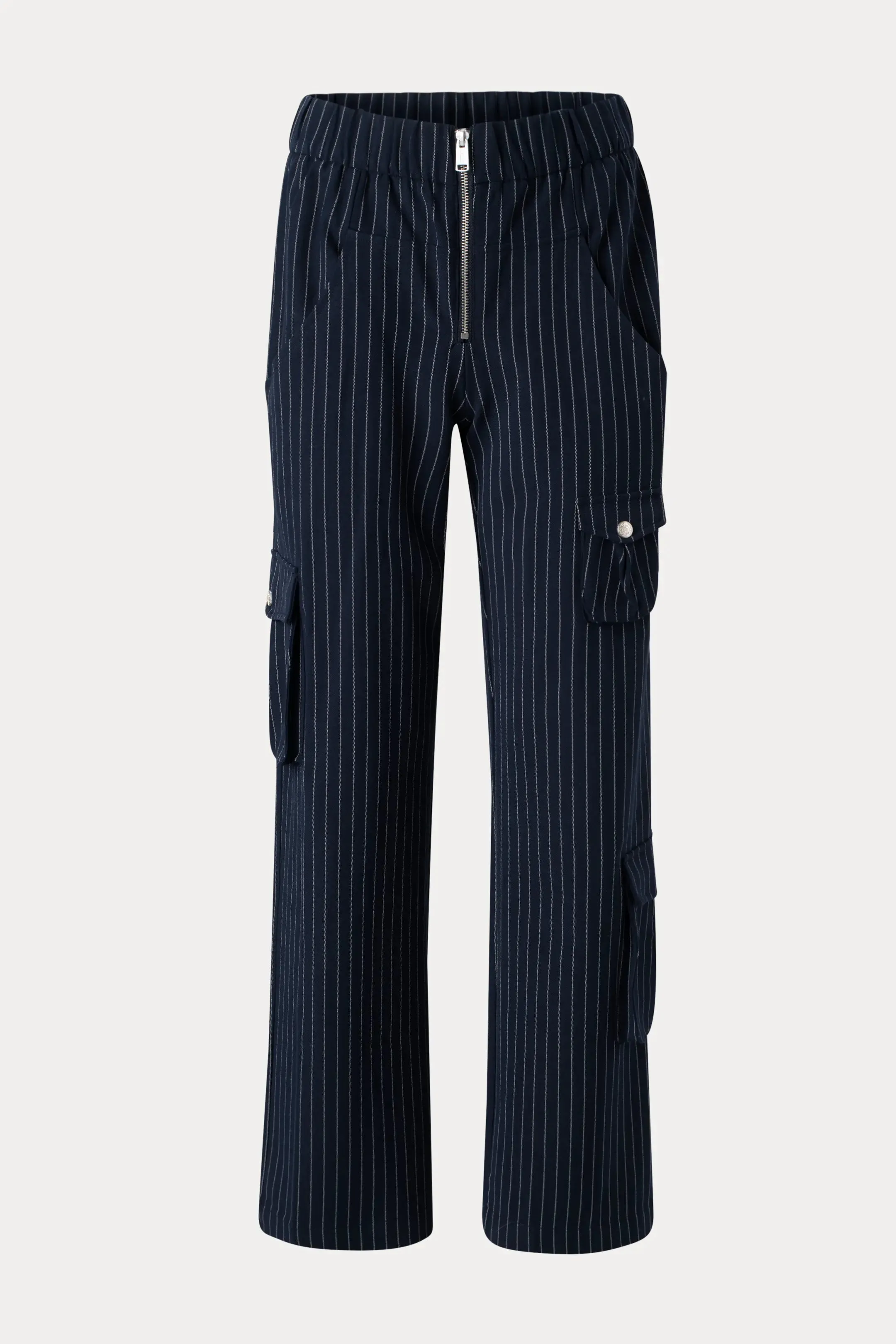 Anais | Pantalon bleu ligné