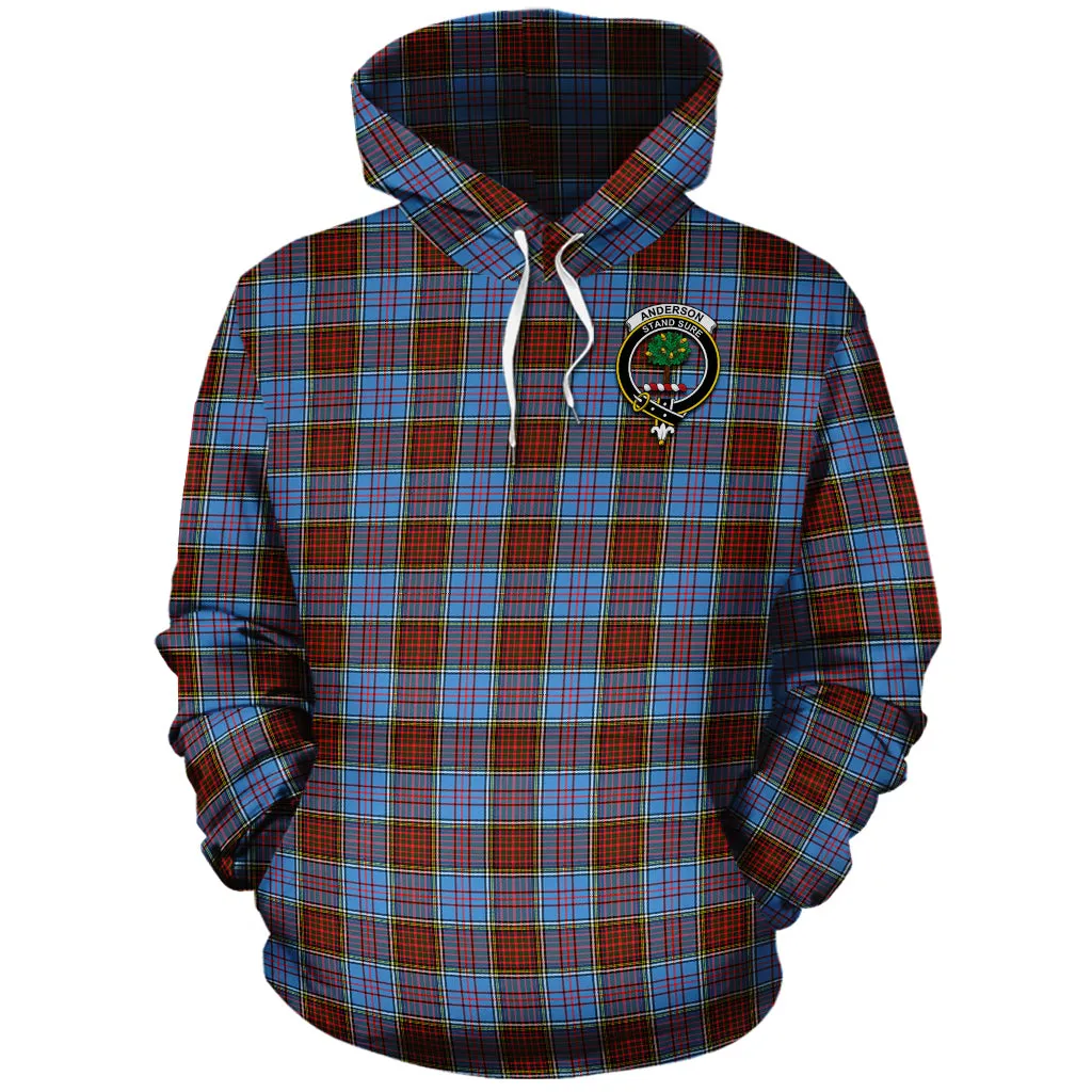 Anderson Modern Tartan Hoodie with Family Crest