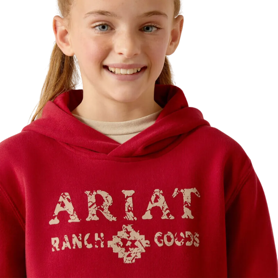 Ariat Kid's Ranch Goods Rio Red Hoodie