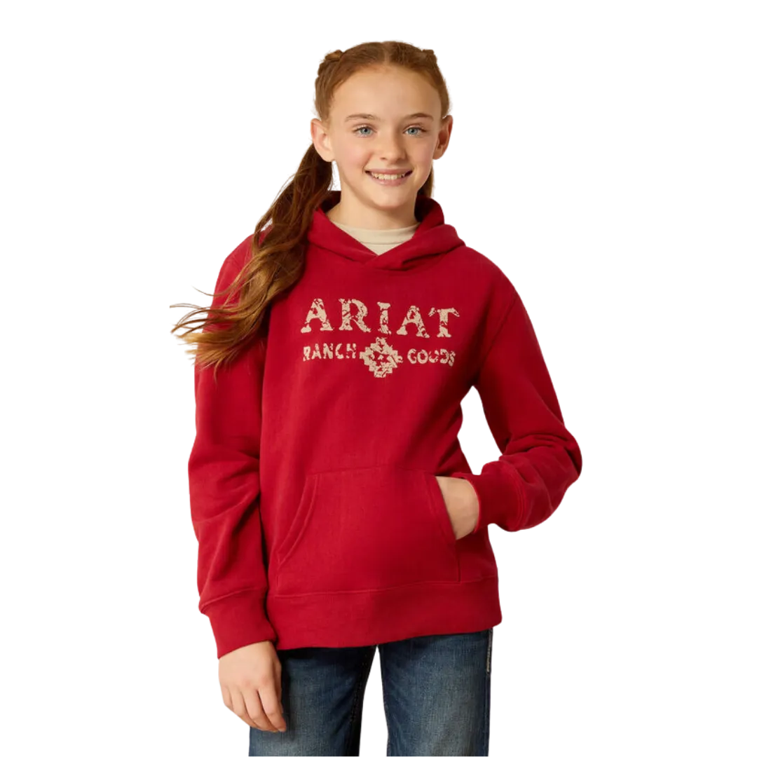 Ariat Kid's Ranch Goods Rio Red Hoodie