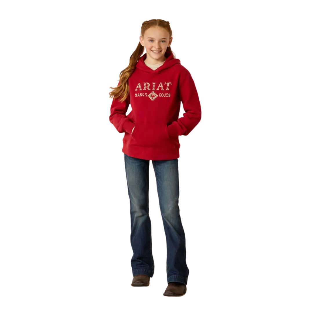 Ariat Kid's Ranch Goods Rio Red Hoodie