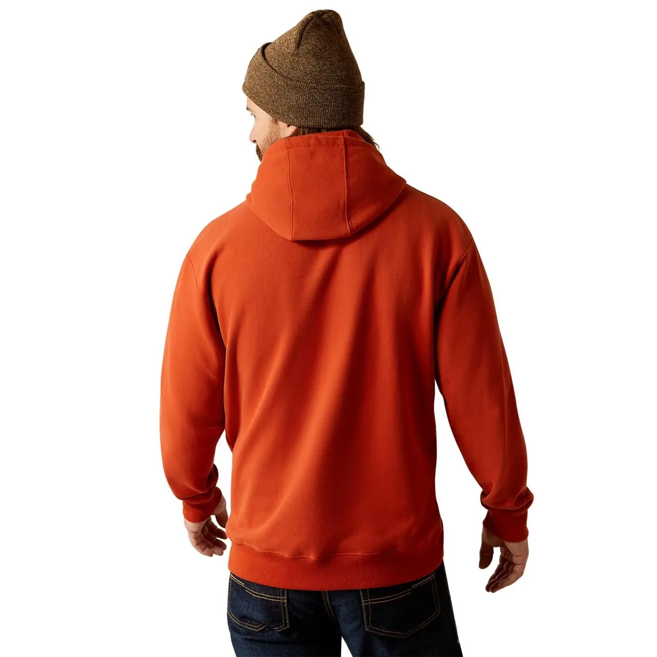 Ariat Men's Forest Badge Hoodie, Dark Orange