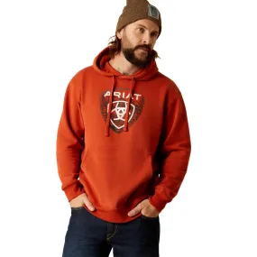 Ariat Men's Forest Badge Hoodie, Dark Orange