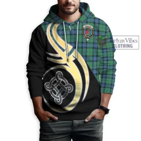 Armstrong Ancient Tartan Hoodie with Family Crest and Celtic Symbol Style