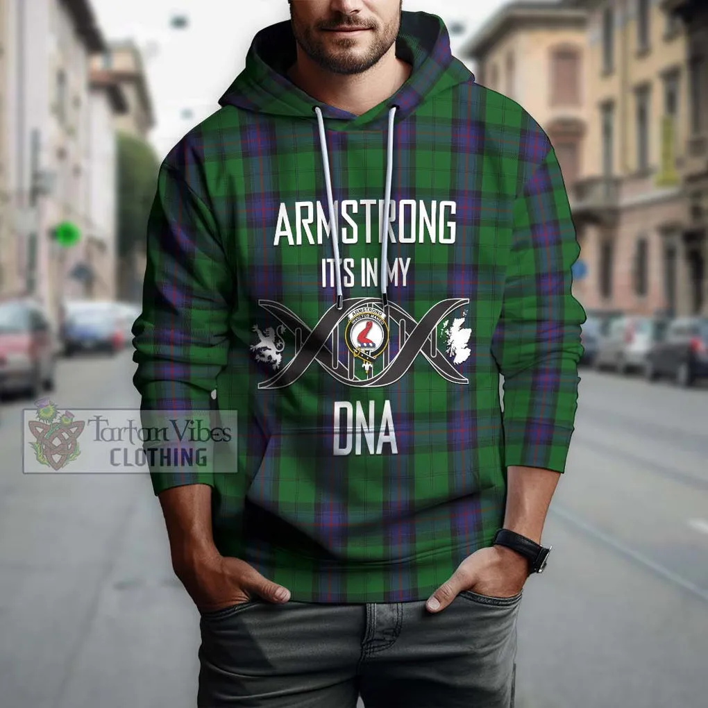 Armstrong Tartan Hoodie with Family Crest DNA In Me Style