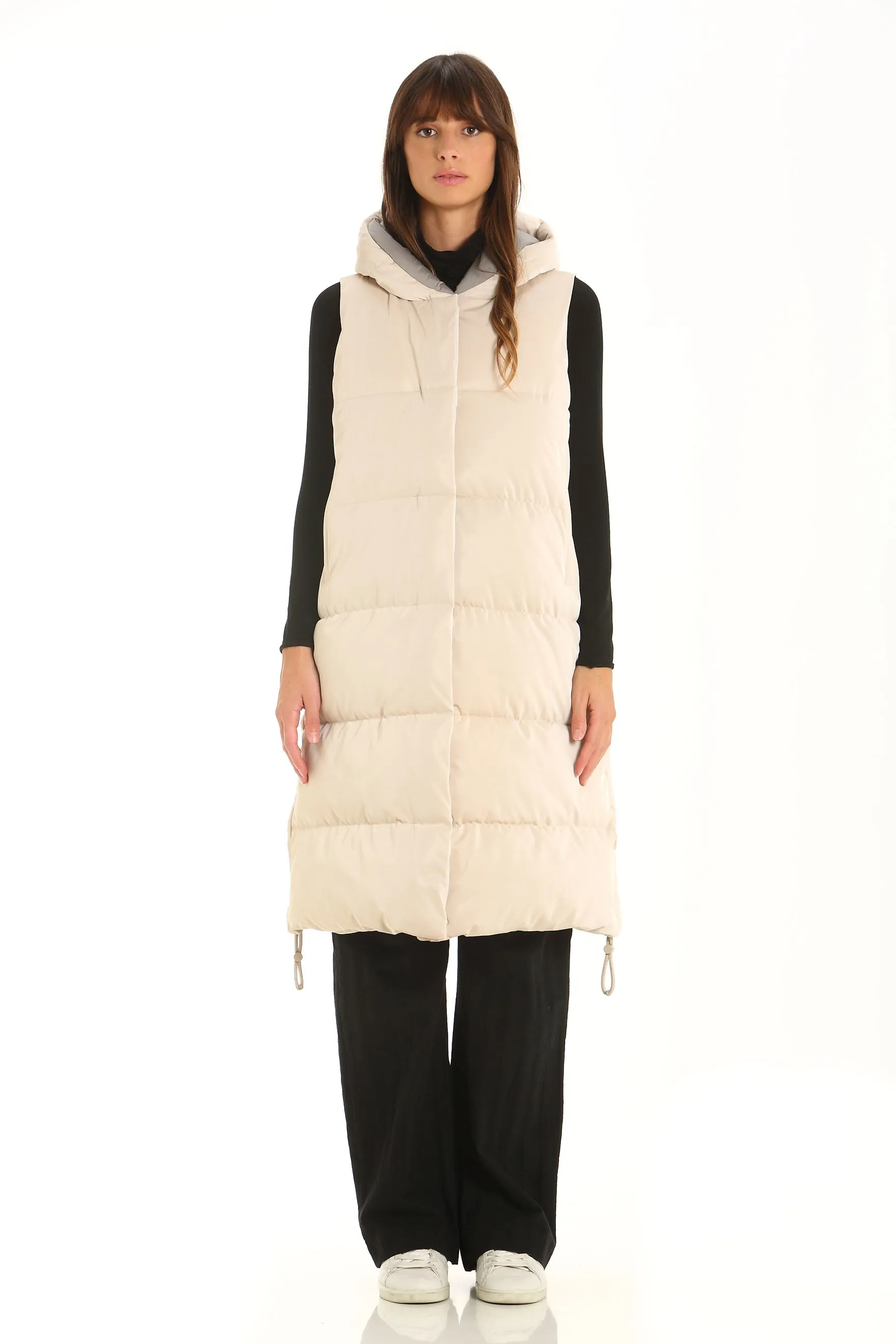 ARYA - Underglass Long Hooded Vest