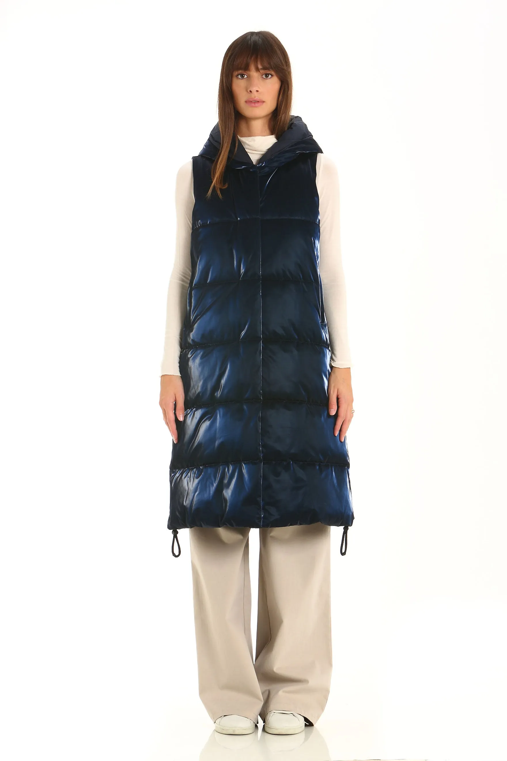 ARYA - Underglass Long Hooded Vest