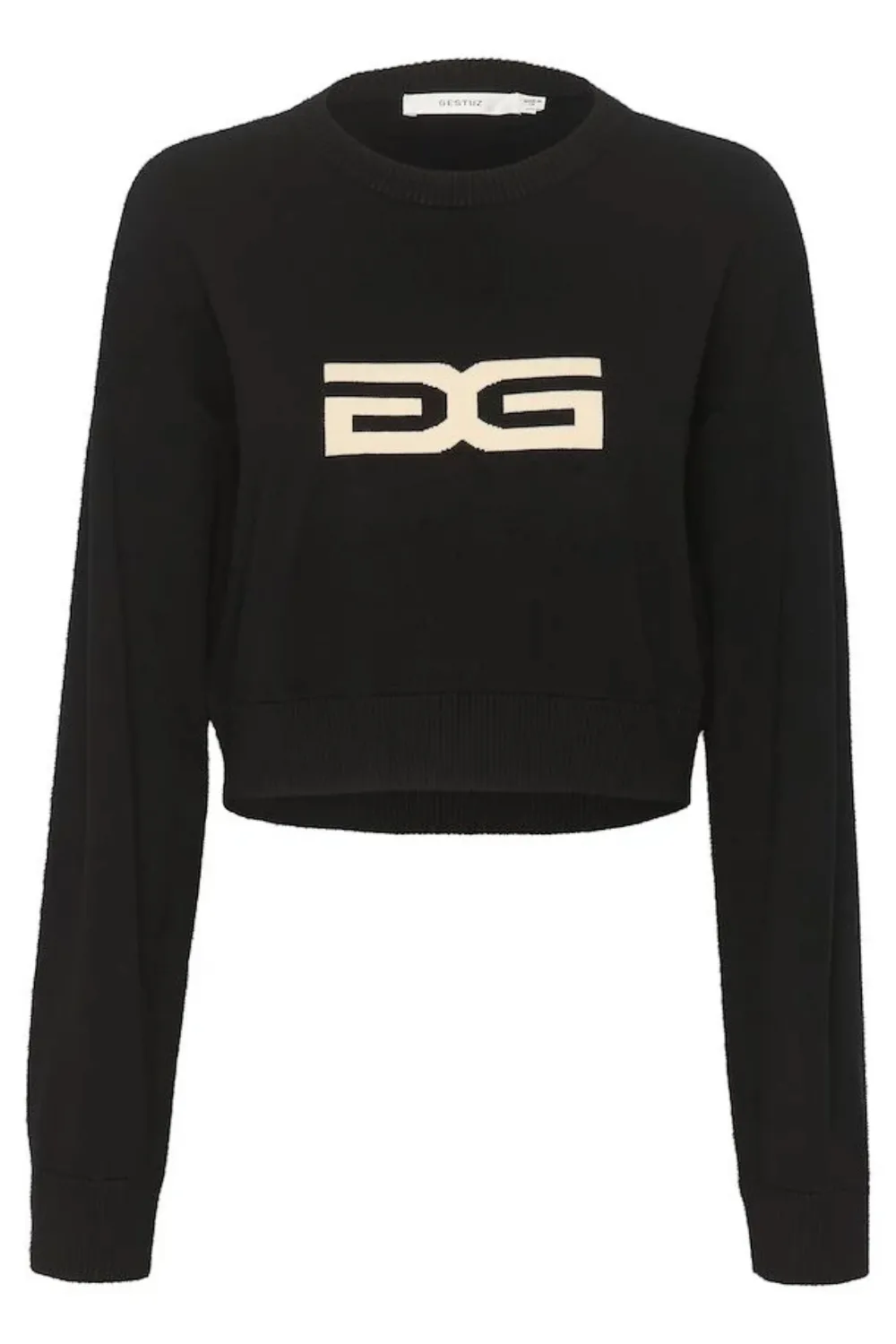 Aya Cropped Pullover in Black