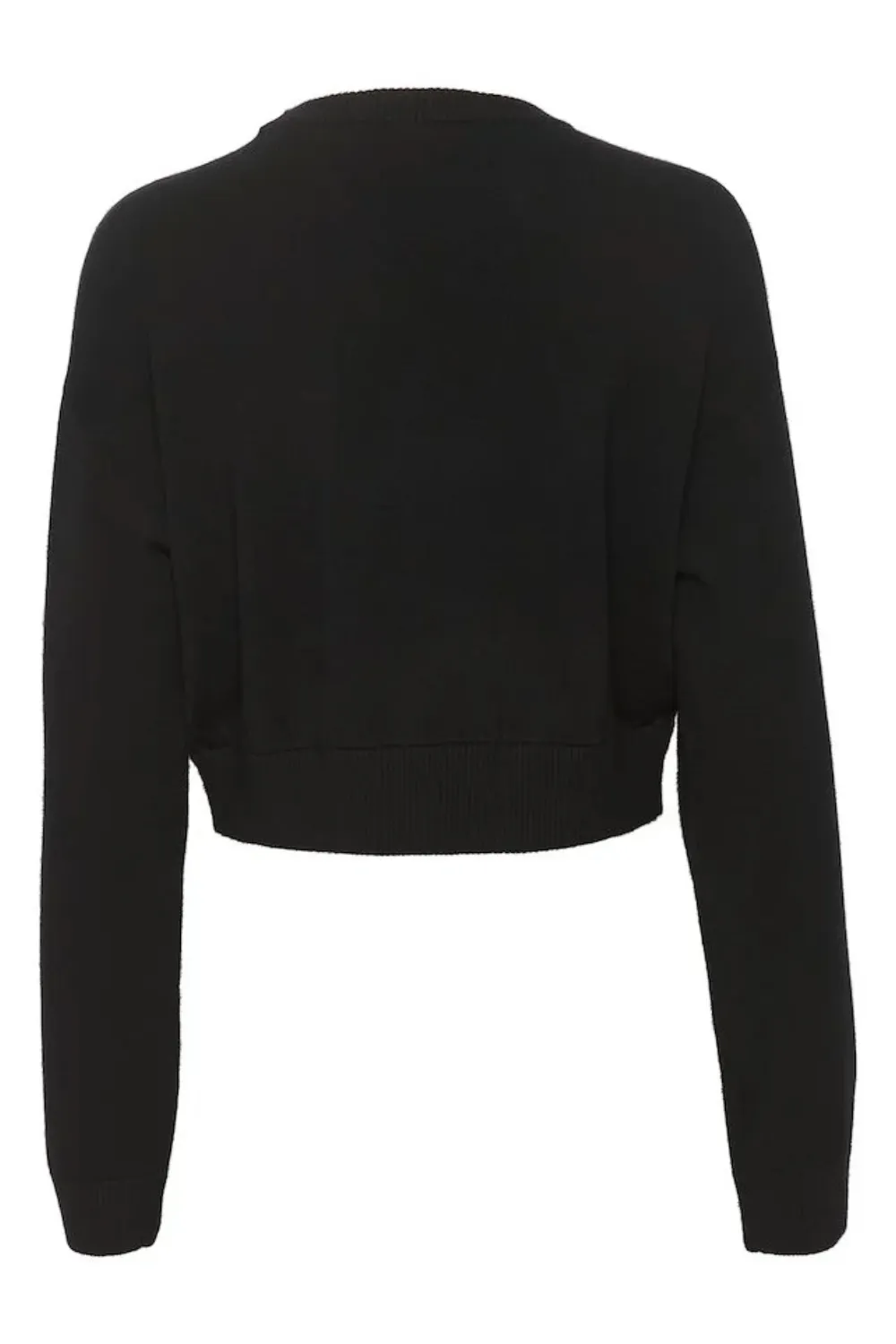 Aya Cropped Pullover in Black