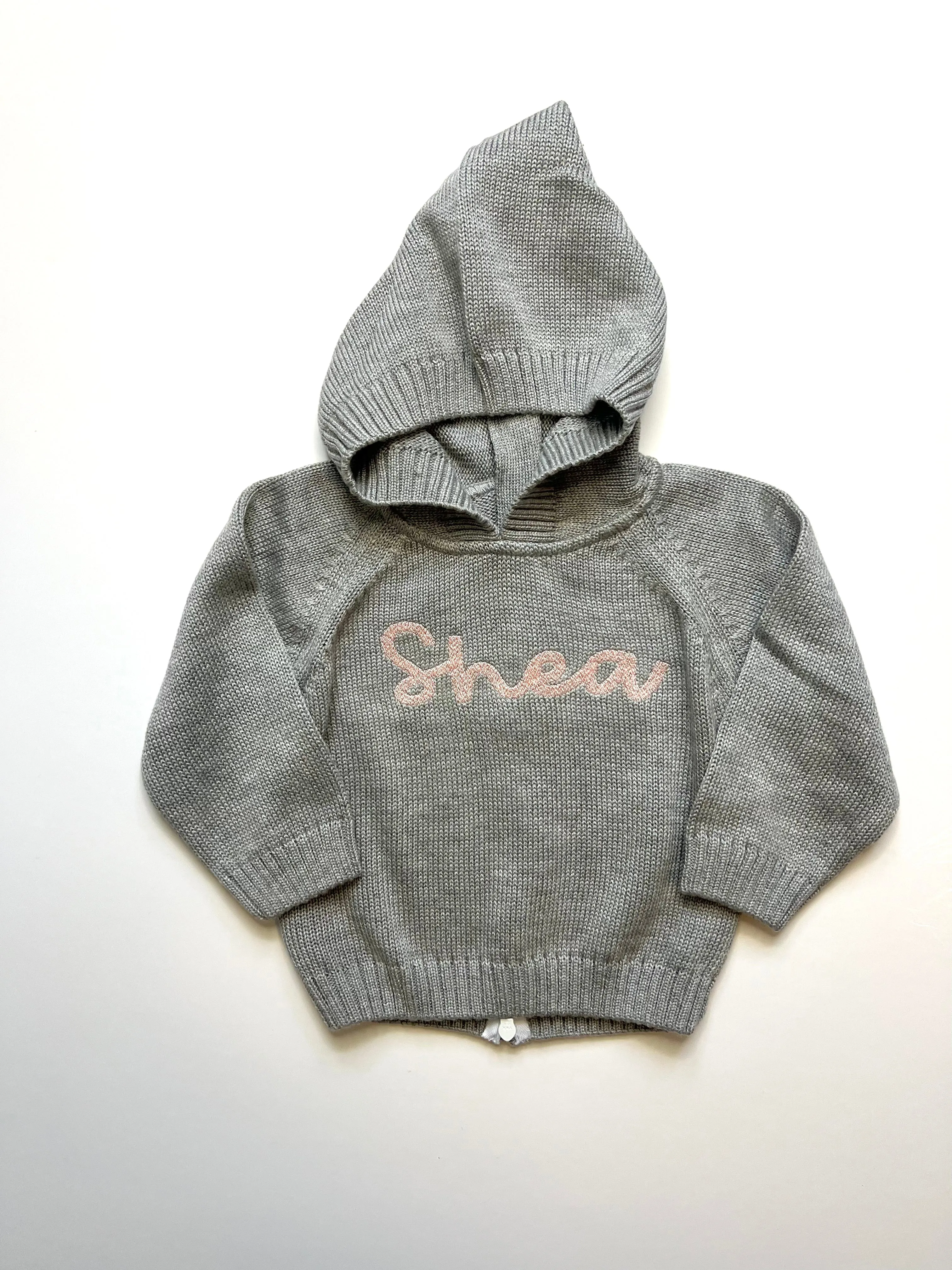 Baby Zip Back Hoodie With Raglan Sleeve