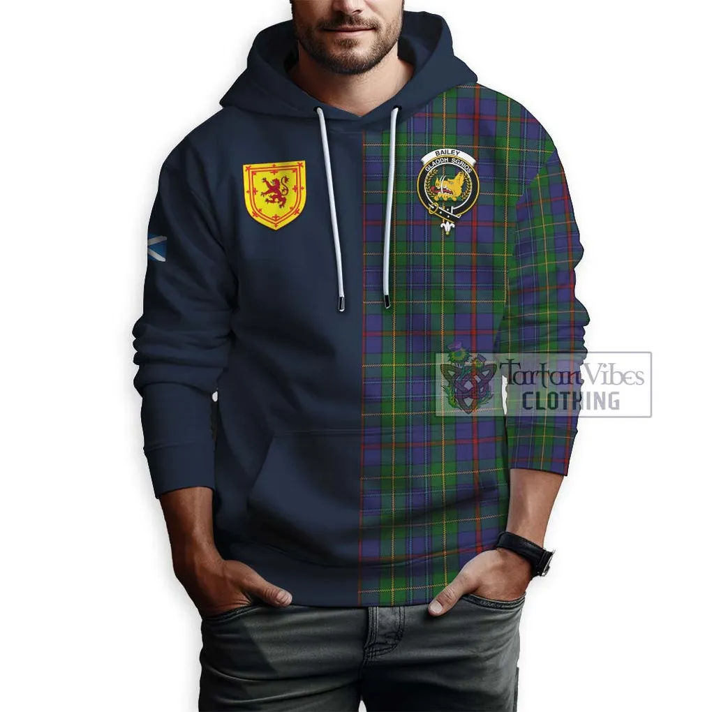 Bailey Tartan Hoodie Alba with Scottish Lion Royal Arm Half Style