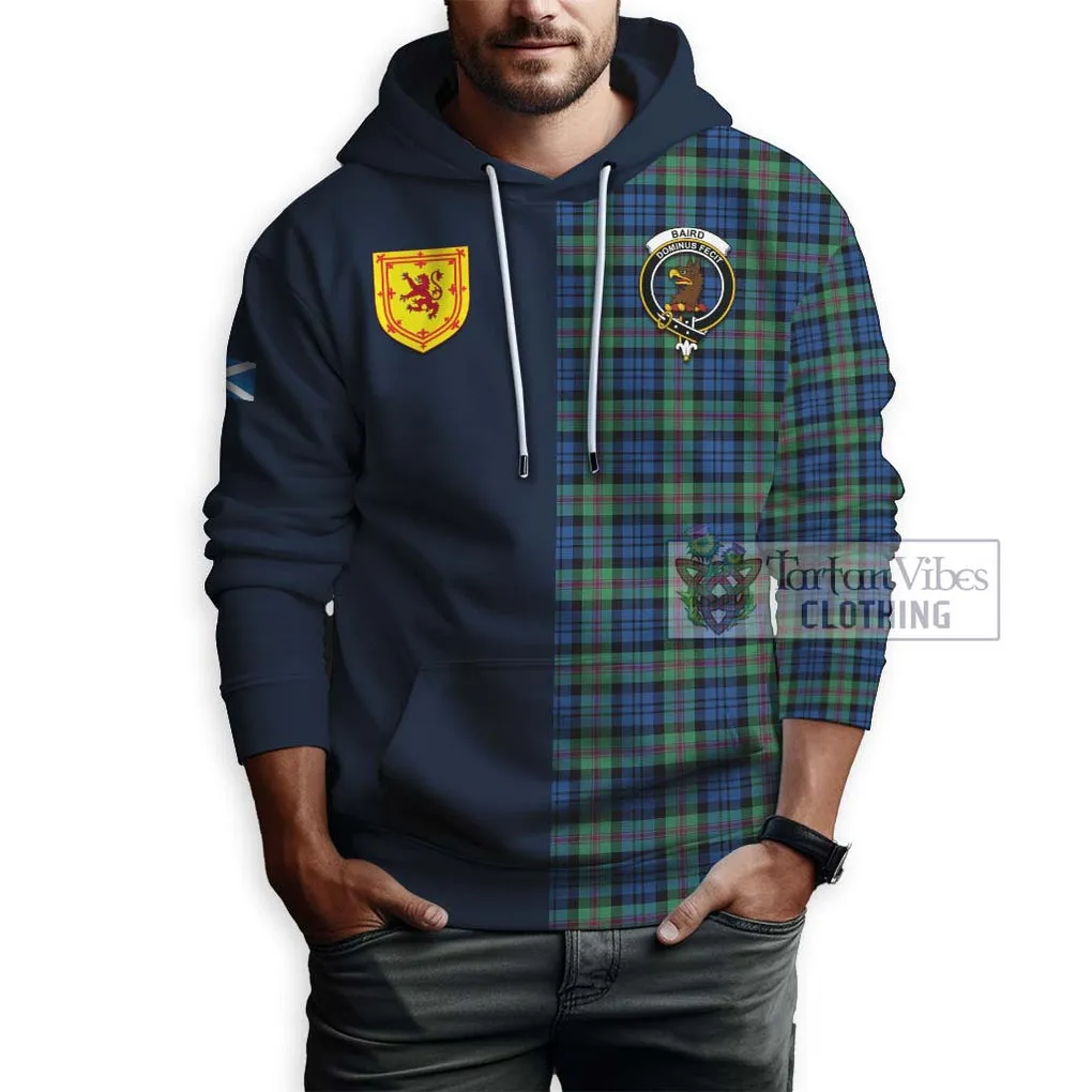 Baird Ancient Tartan Hoodie Alba with Scottish Lion Royal Arm Half Style