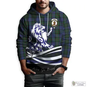 Baird Tartan Hoodie with Alba Gu Brath Regal Lion Emblem