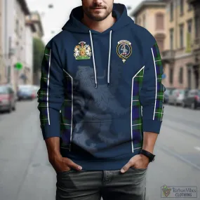 Bannerman Tartan Hoodie with Family Crest and Lion Rampant Vibes Sport Style