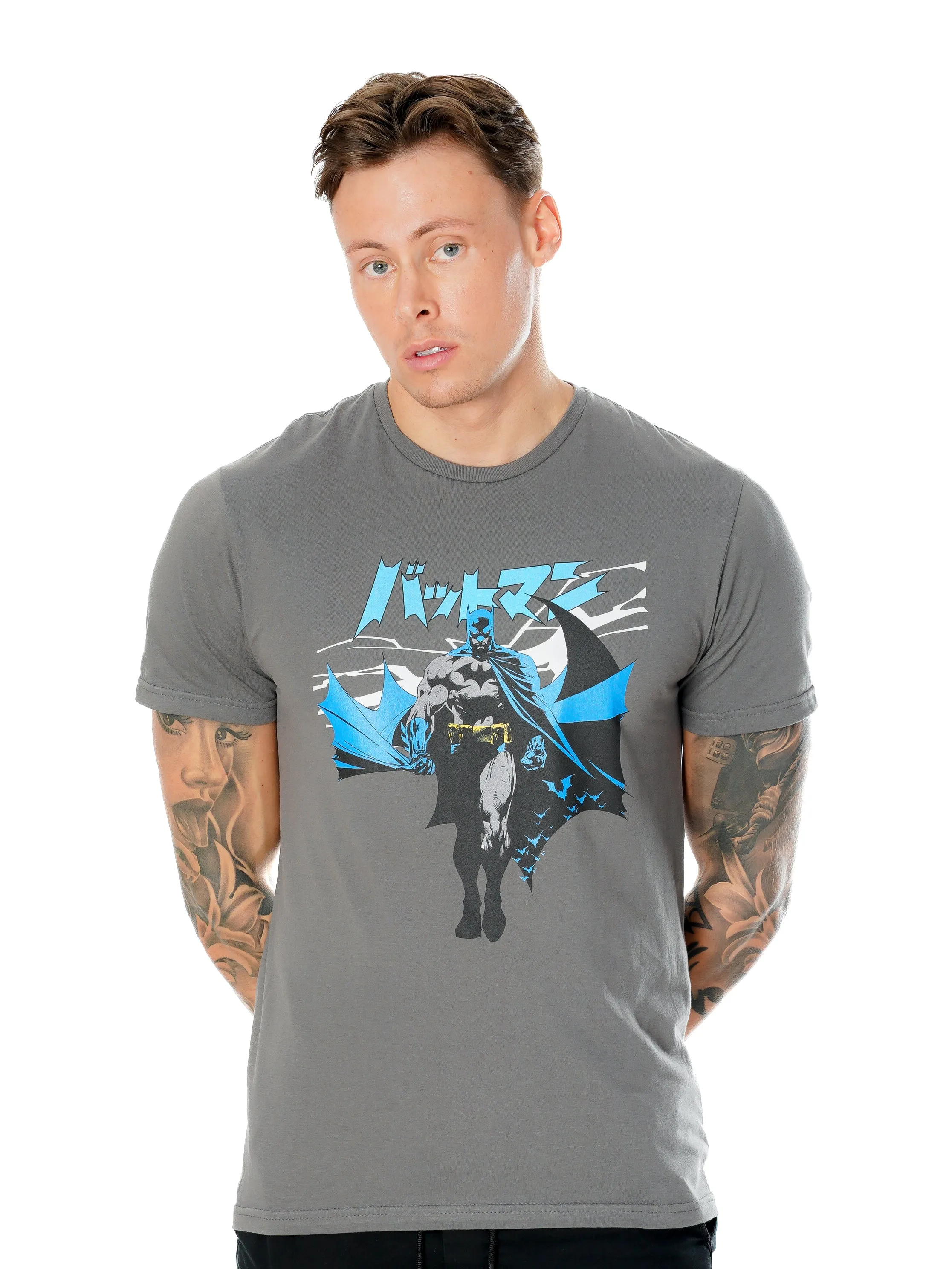 Batman Manga Cape Grey T-Shirt