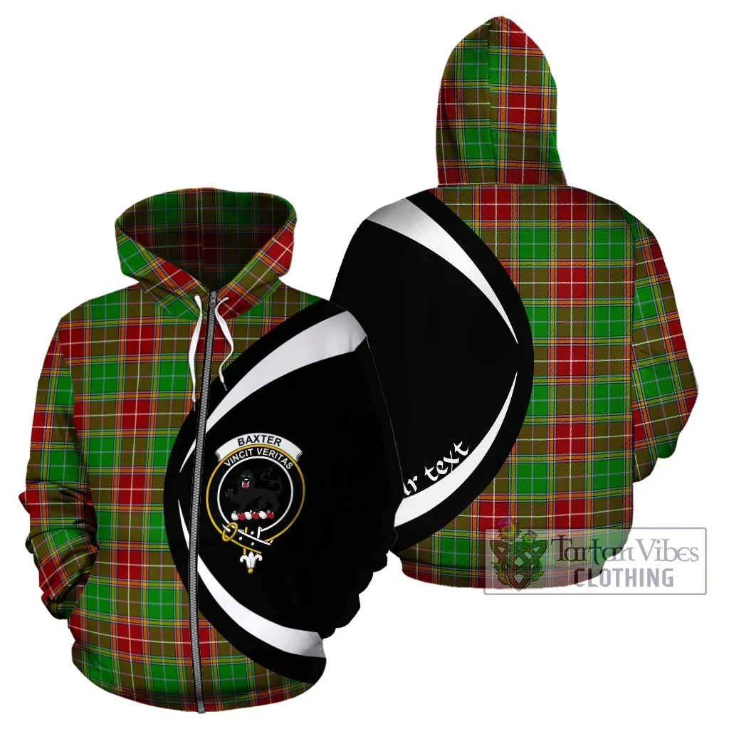 Baxter Modern Tartan Hoodie with Family Crest Circle Style