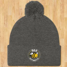 Bee Optimistic Pom Pom Stocking Cap