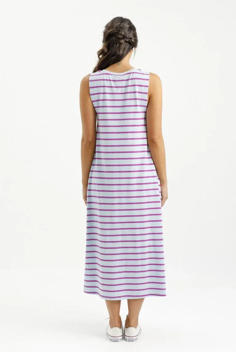 Bella Dress - Orchid Stripes