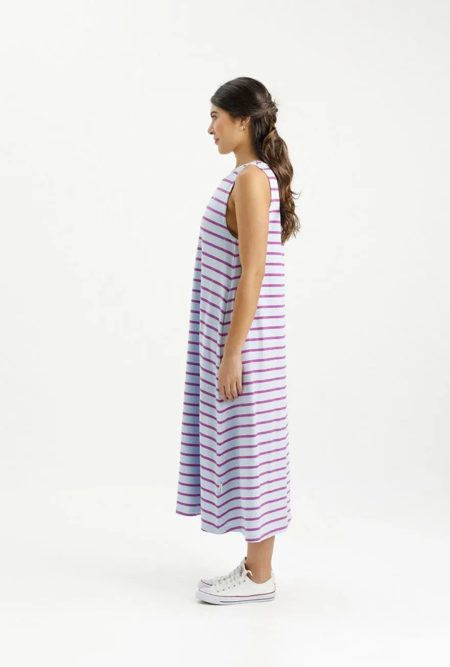 Bella Dress - Orchid Stripes