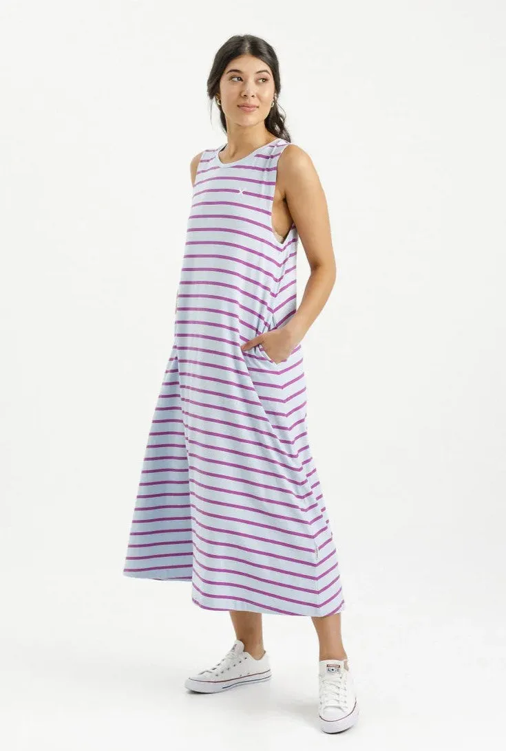 Bella Dress - Orchid Stripes