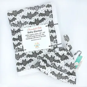 Benevolent Bats Newborn Hat & Blanket Baby Gift Set