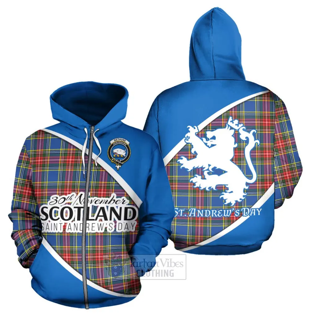 Bethune Family Crest Tartan Hoodie Celebrate Saint Andrew's Day in Style