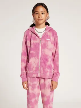 Big Girls Lived In Lounge Zip Fleece - Faded Mauve