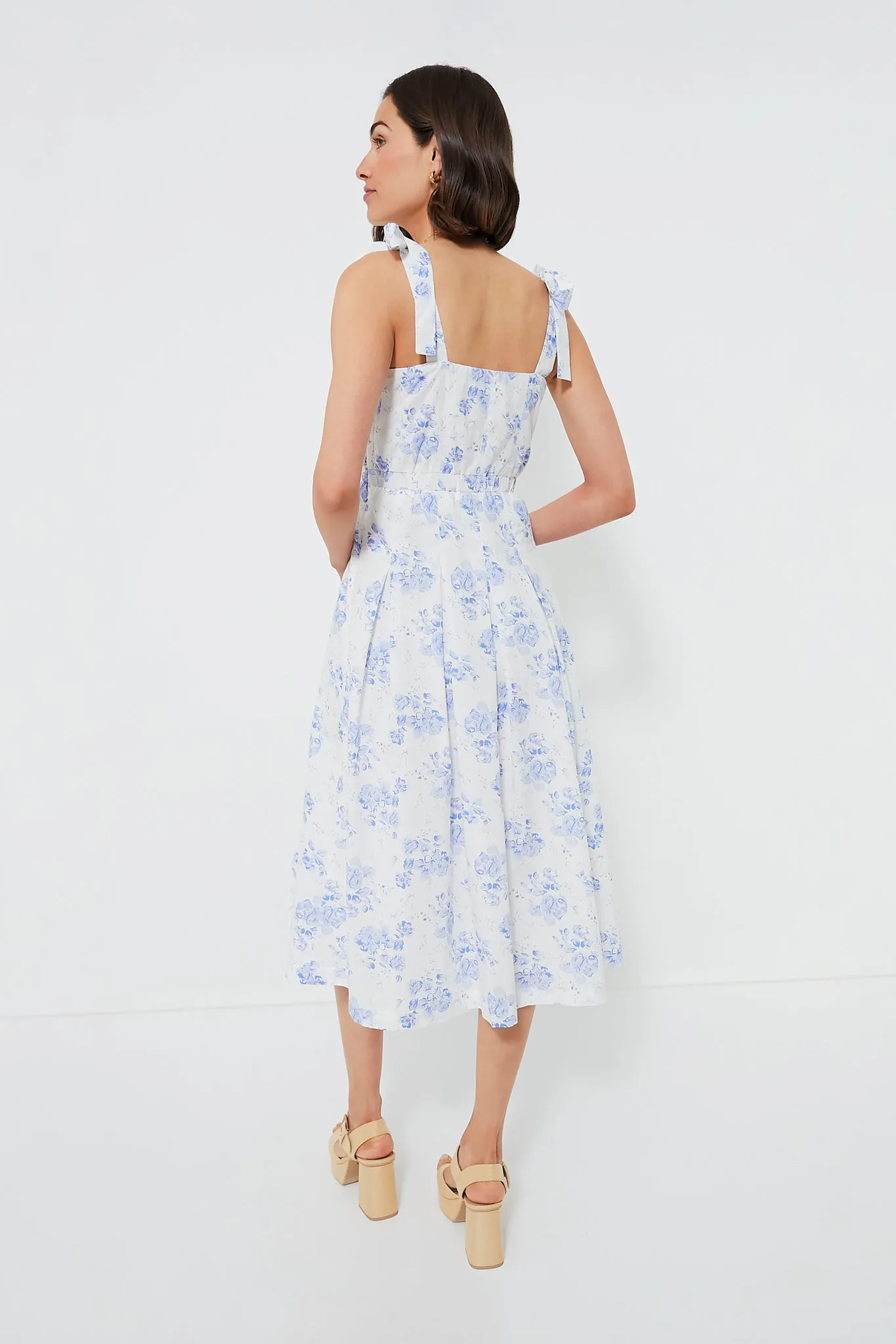 Blue Chintz Teagan Midi Dress