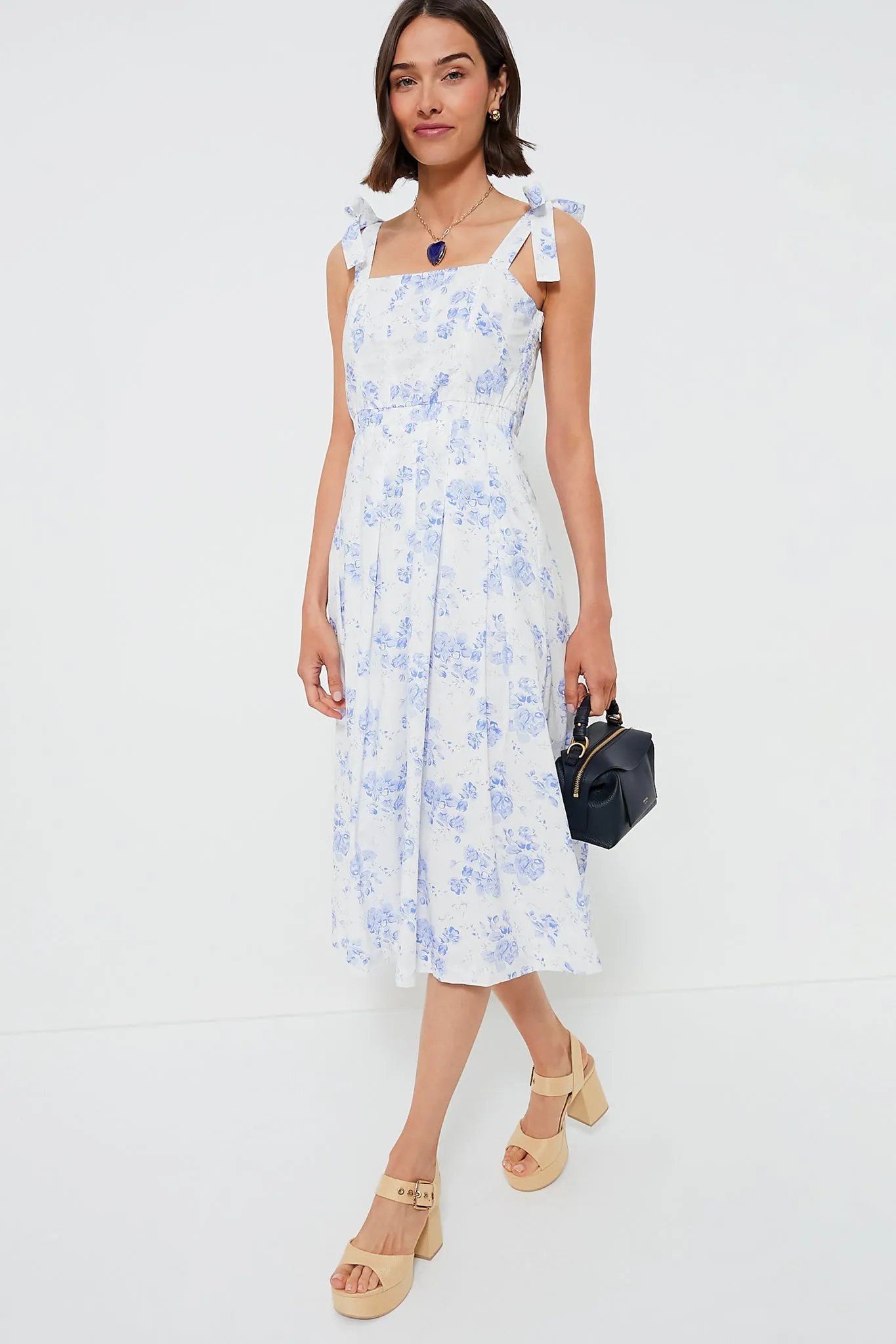 Blue Chintz Teagan Midi Dress