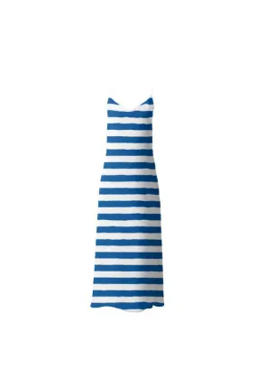 Blue Striped Slip Dress