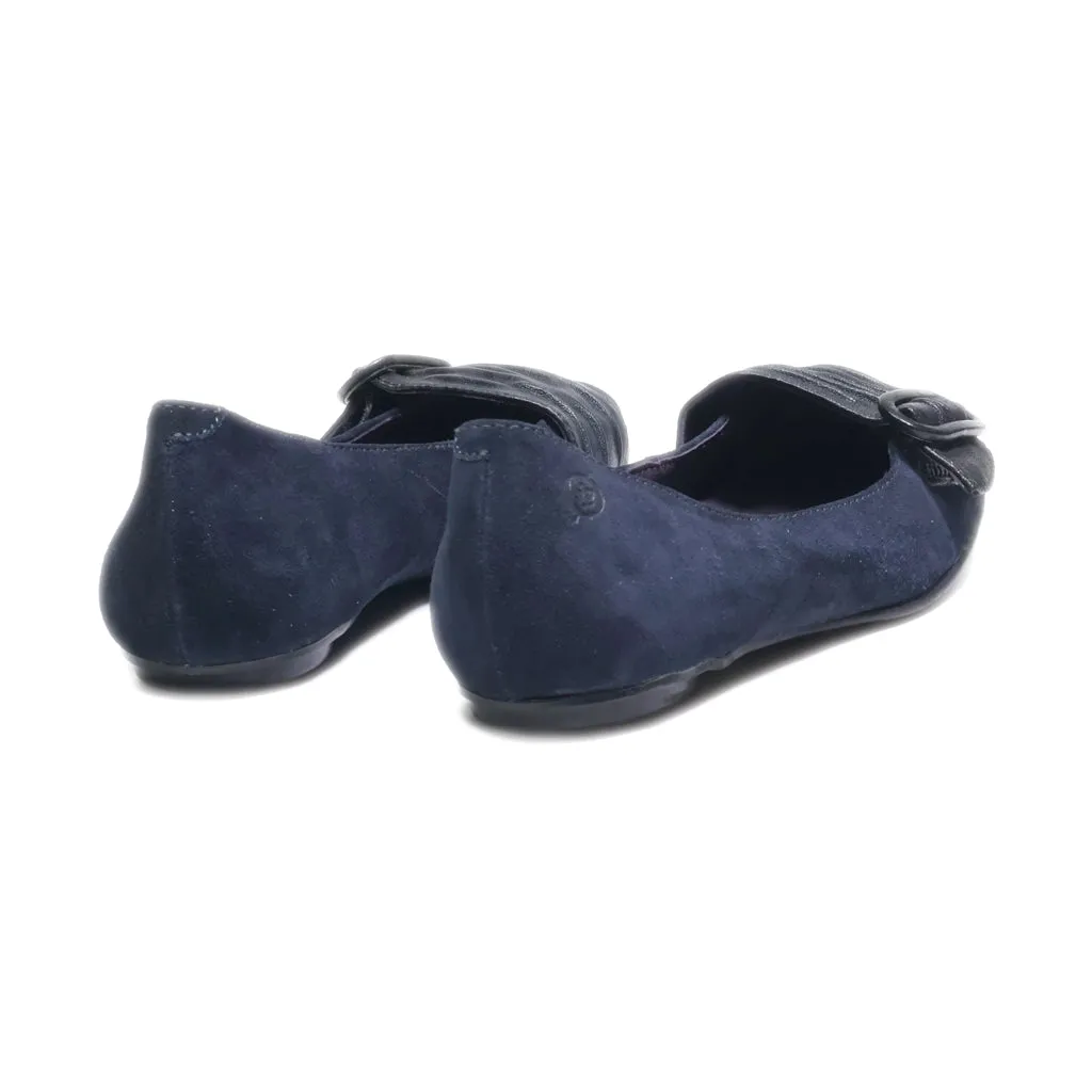 Born Slip Ons Suede Blue Colour For Women