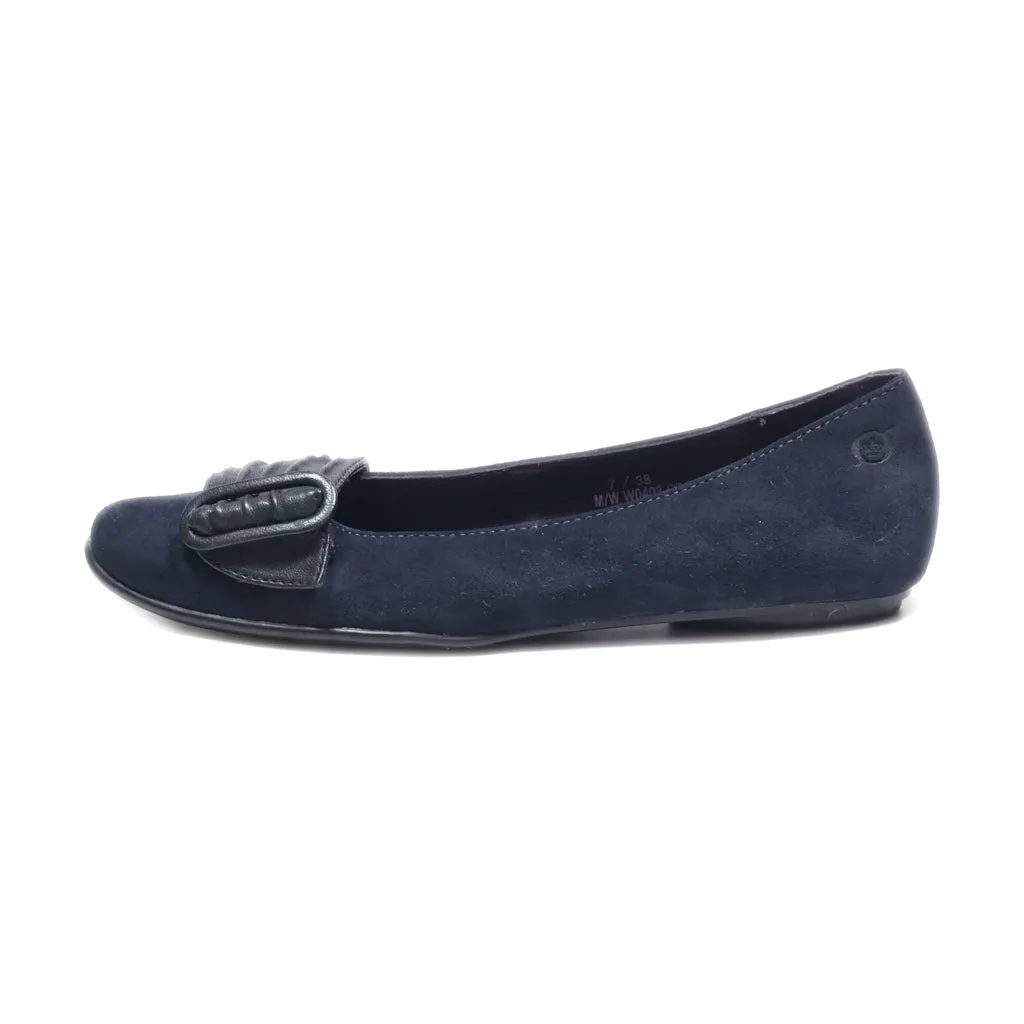 Born Slip Ons Suede Blue Colour For Women