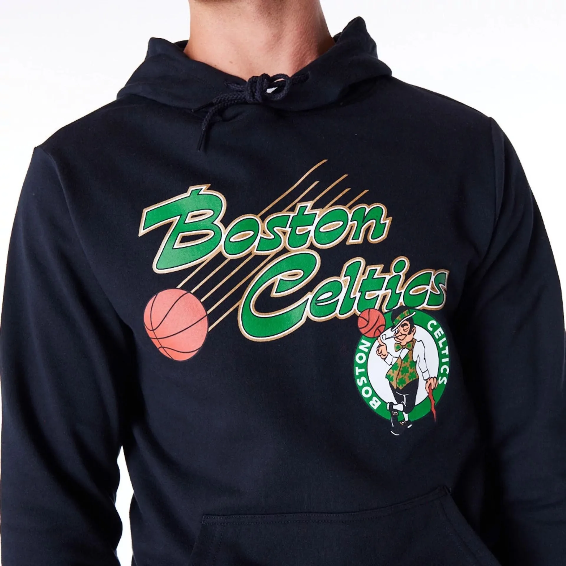 Boston Celtics Script Black Pullover Hoodie