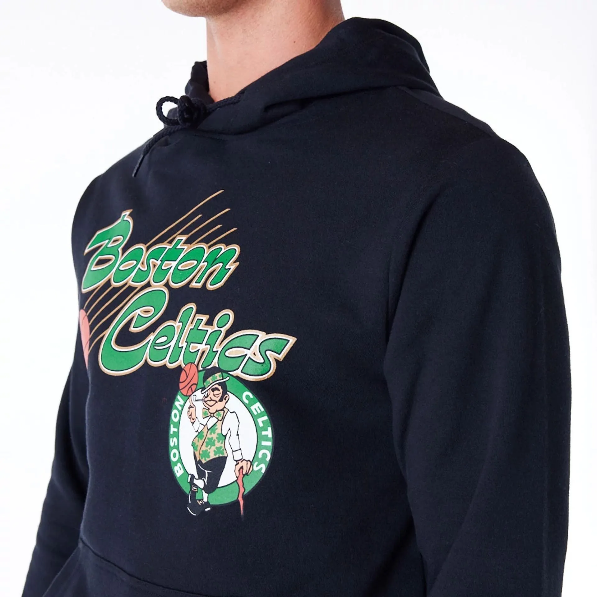 Boston Celtics Script Black Pullover Hoodie