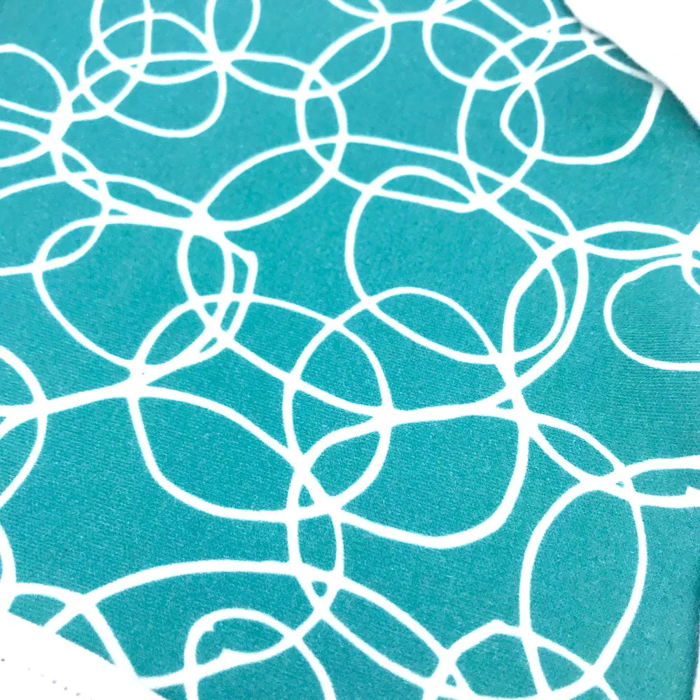 Bountiful Bubbles Turquoise Burp Cloth - Organic Cotton