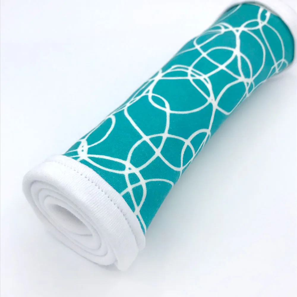 Bountiful Bubbles Turquoise Burp Cloth - Organic Cotton