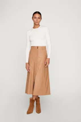 Brochu Walker - Mica Vegan Leather Skirt - Dunes