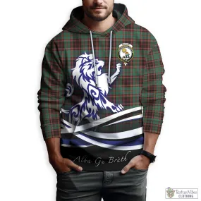 Buchan Ancient Tartan Hoodie with Alba Gu Brath Regal Lion Emblem